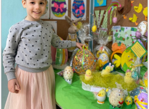 Dzielnicowy Konkurs Plastyczny "Wielkanocna Pisanka" - III miejsce Wiktoria z gr. Sówki